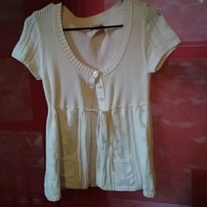 Short sleeved dressy sweater